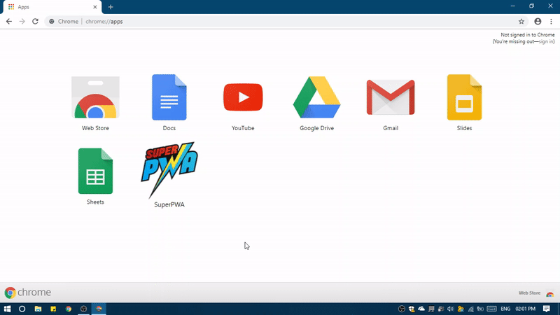 Uninstall PWA via Chrome Apps on Google Chrome Browser Desktop
